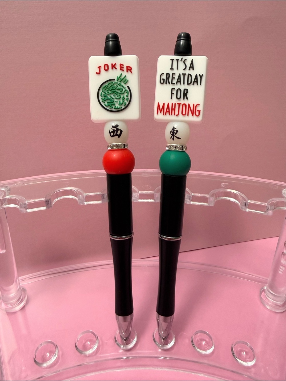 New Beaded Mahjong Themed Pens